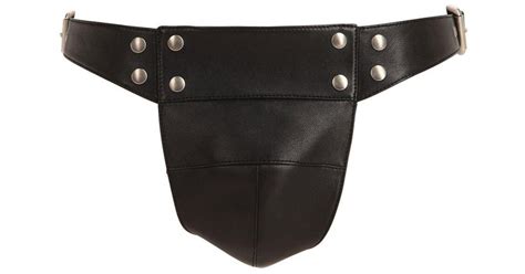 Gucci Adjustable Leather Jockstrap in Black for Men .